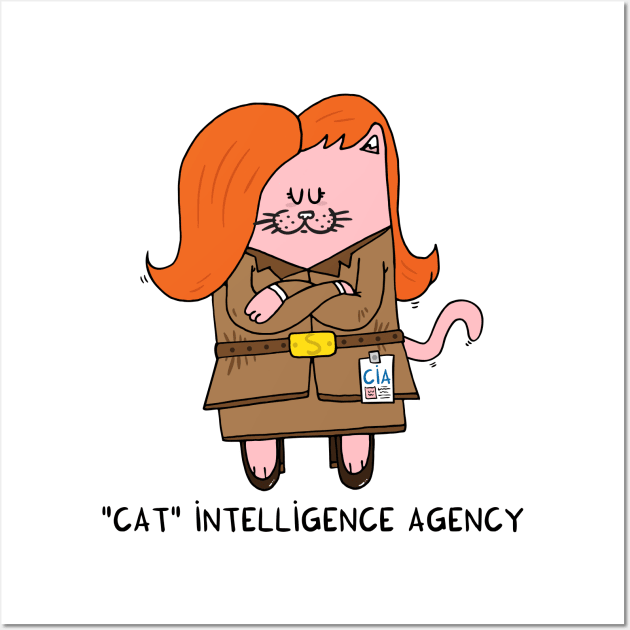 Cat Intelligence Agency Wall Art by adrianserghie